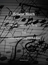 Bloch From Jewish Life Orchestra sheet music cover